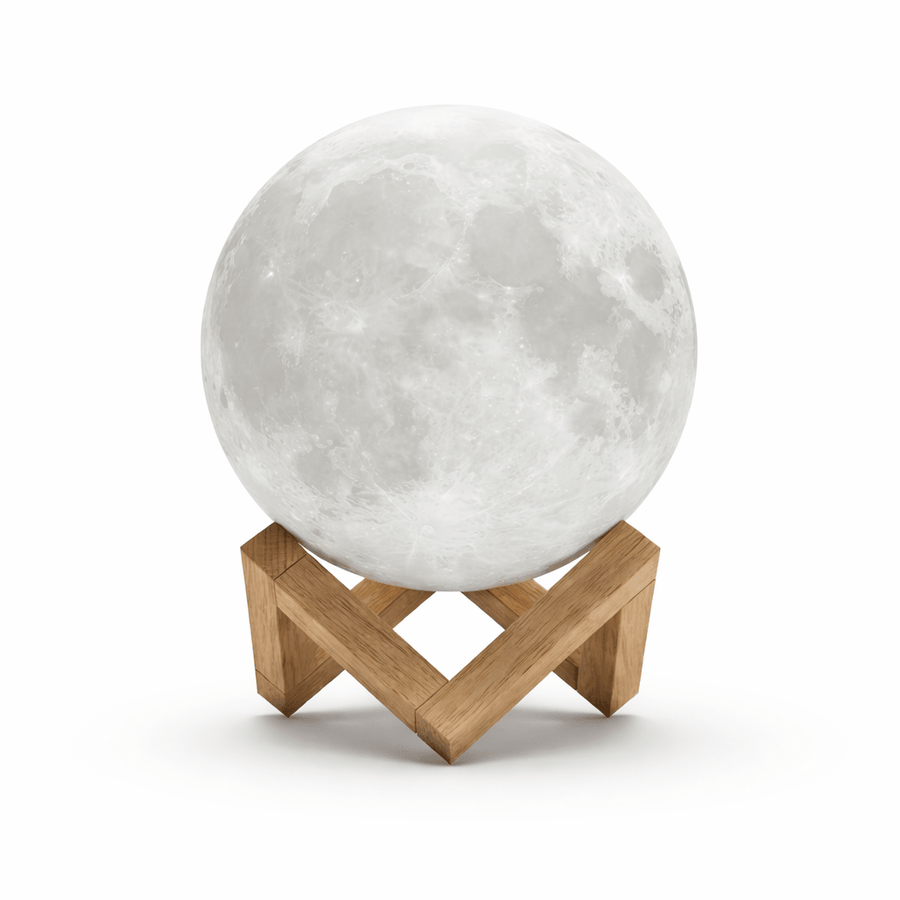 LunaGlow 3D Rechargeable Moon Lamp Night Light - Dena Home