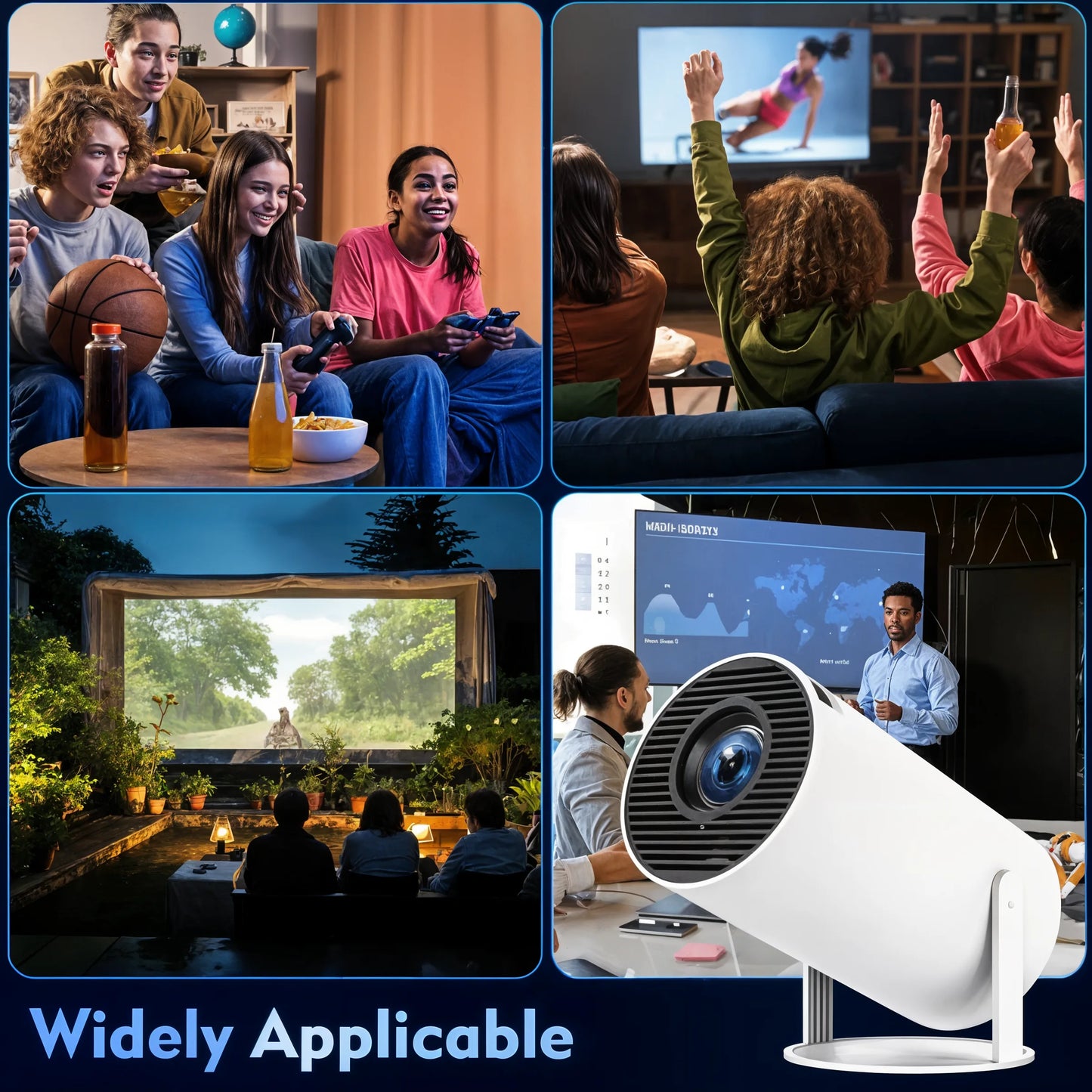 VisionX - 4K Magcubic HY300 Pro Cinema Projector - Dena Home