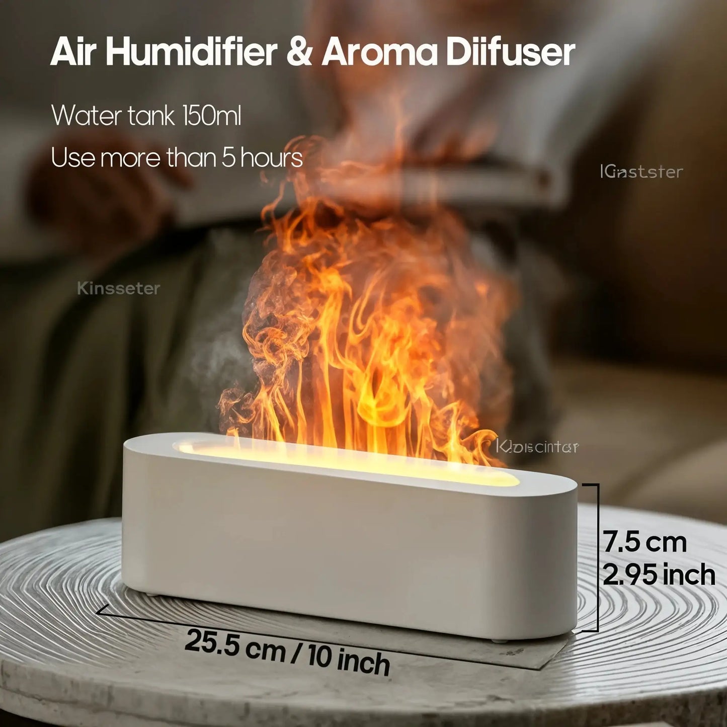 AuraFlame - RGB Aroma Diffuser & Humidifier - Dena Home