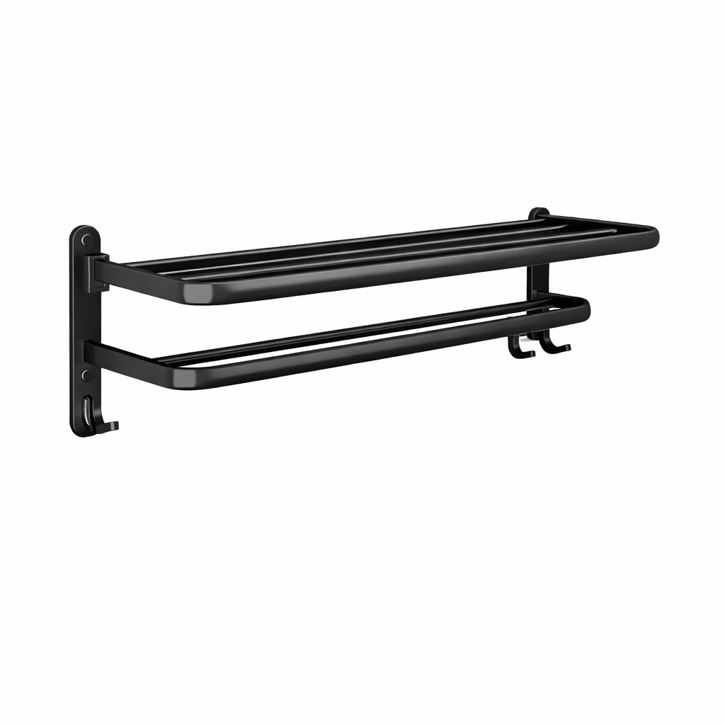 MatteRack - 50CM Matte Black Foldable Towel Rack - Dena Home