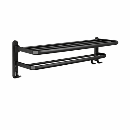 MatteRack - 50CM Matte Black Foldable Towel Rack - Dena Home