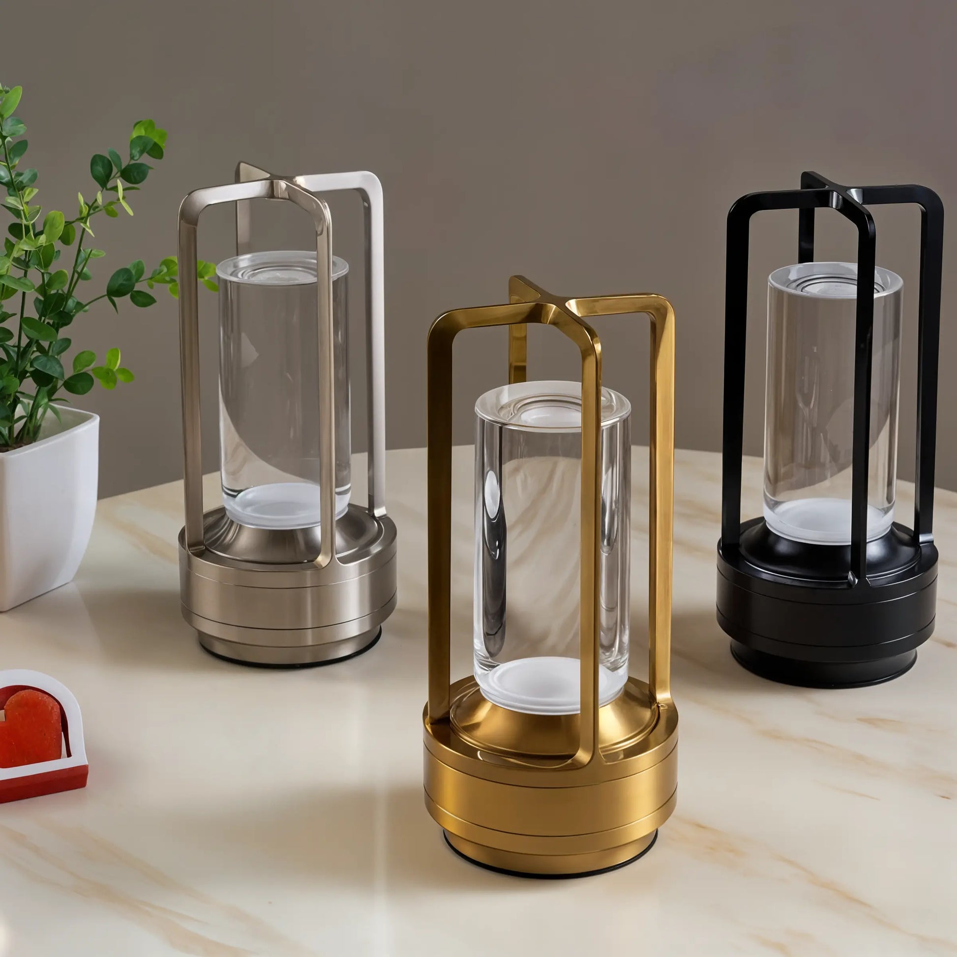 Solvi – Crystal Lantern Rechargeable Touch Light - Dena Home