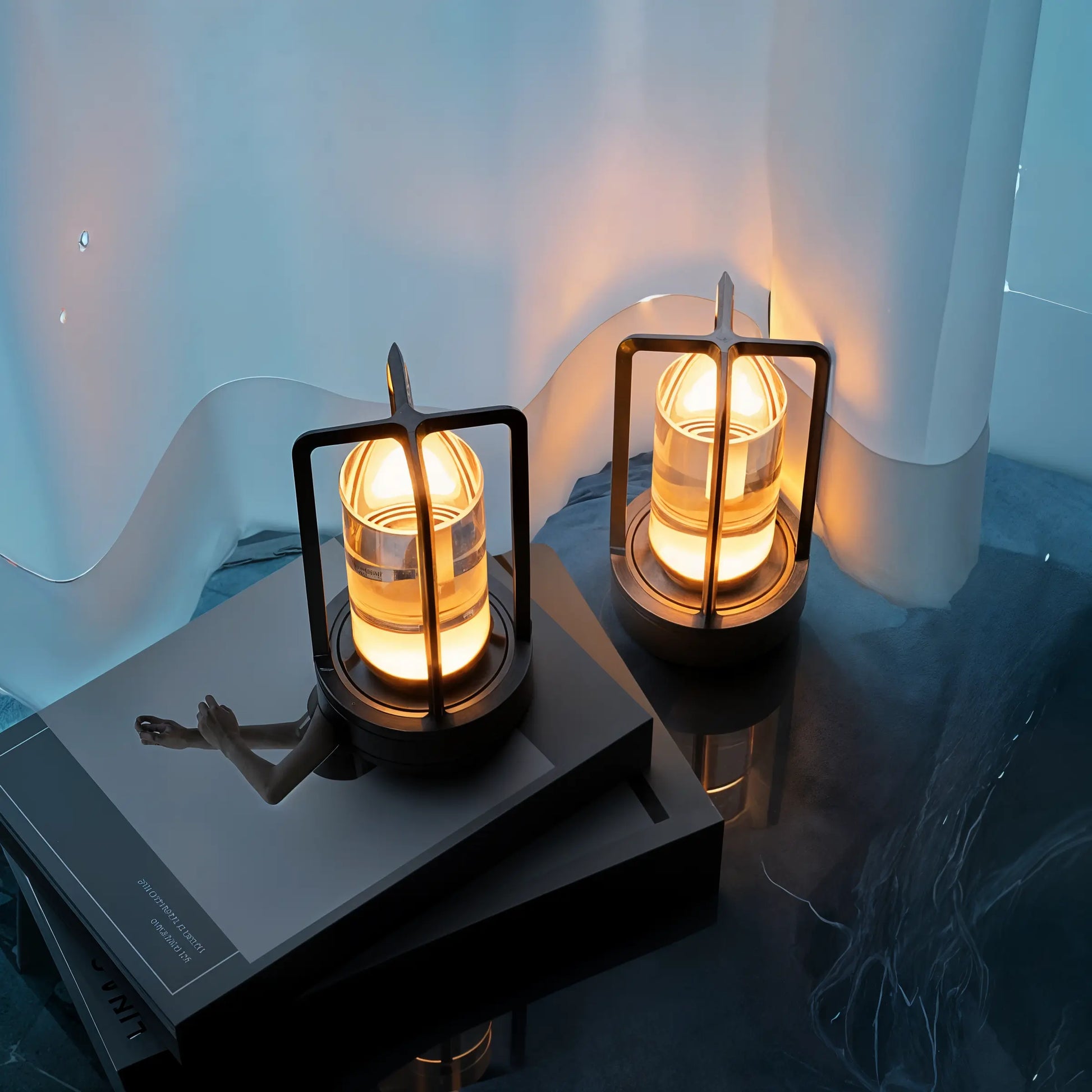 Solvi – Crystal Lantern Rechargeable Touch Light - Dena Home