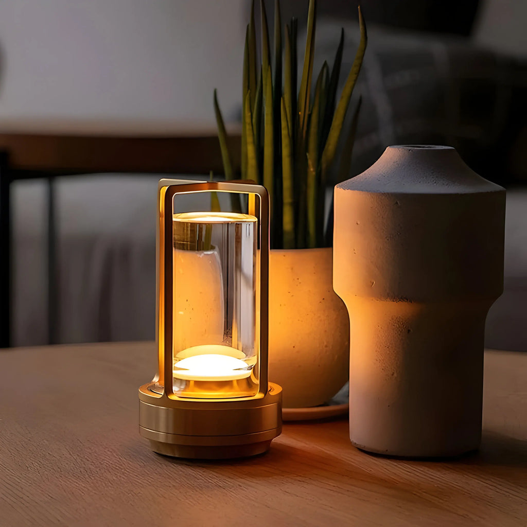 Solvi – Crystal Lantern Rechargeable Touch Light - Dena Home