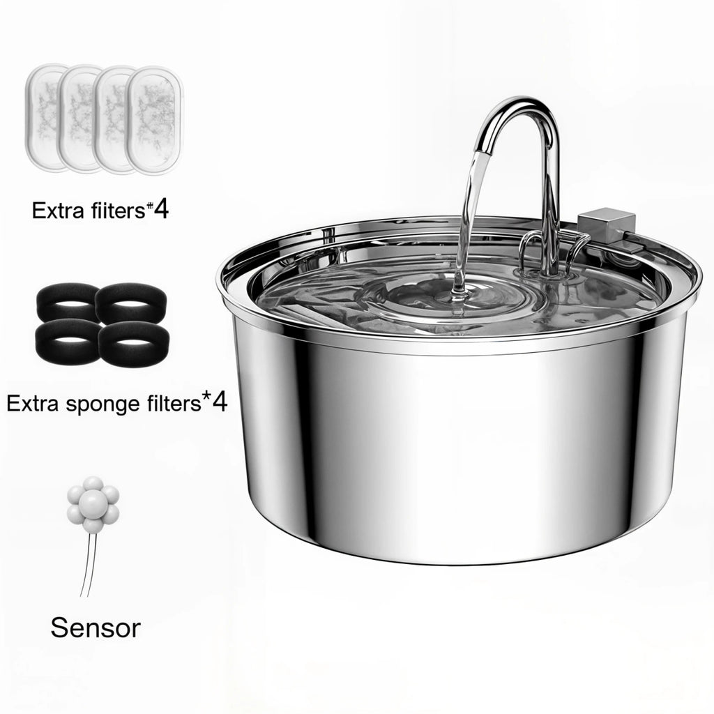 PetStream - Stainless Steel Smart Water Fountain - Dena Home