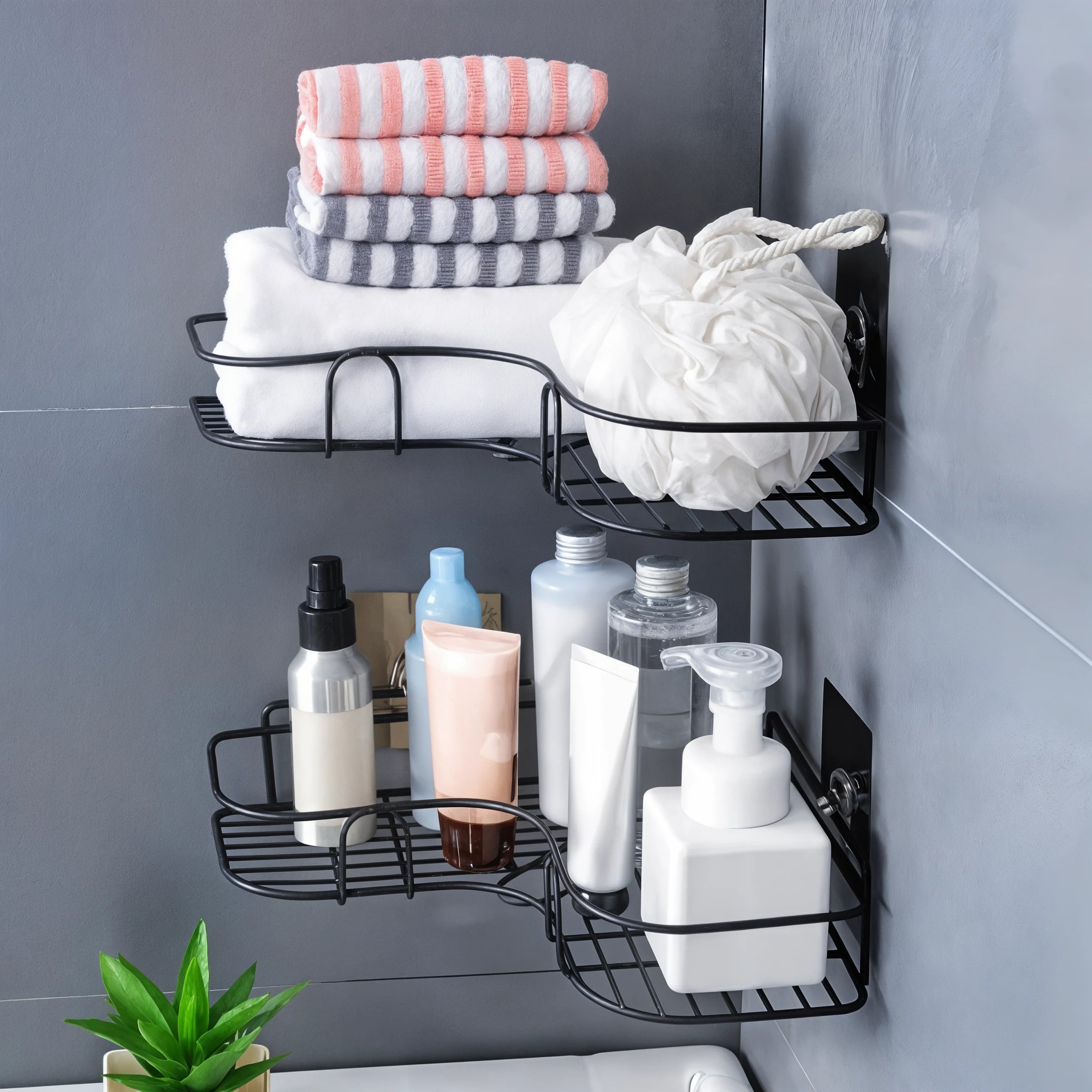 IronSpace - Durable Corner Rack for Bathroom - Dena Home