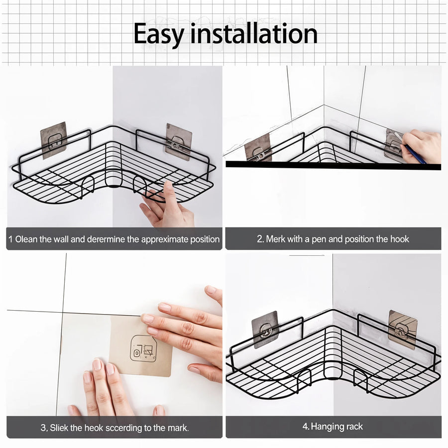 IronSpace - Durable Corner Rack for Bathroom - Dena Home