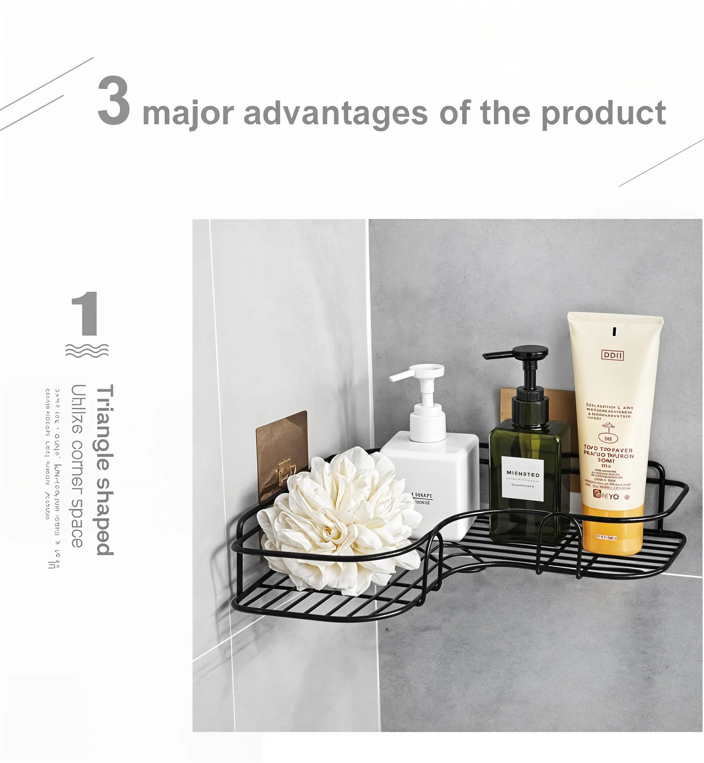 IronSpace - Durable Corner Rack for Bathroom - Dena Home