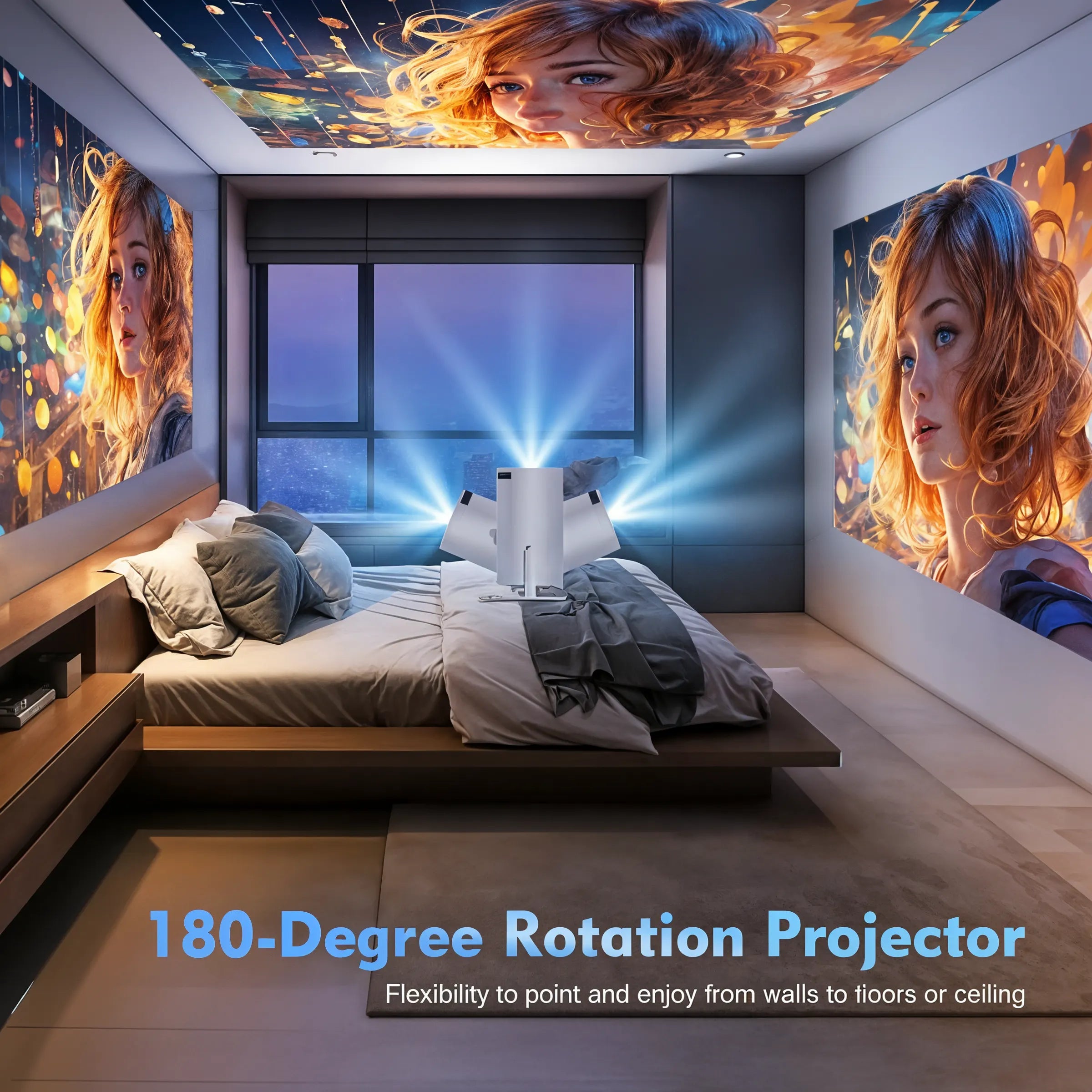 VisionX - 4K Magcubic HY300 Pro Cinema Projector - Dena Home