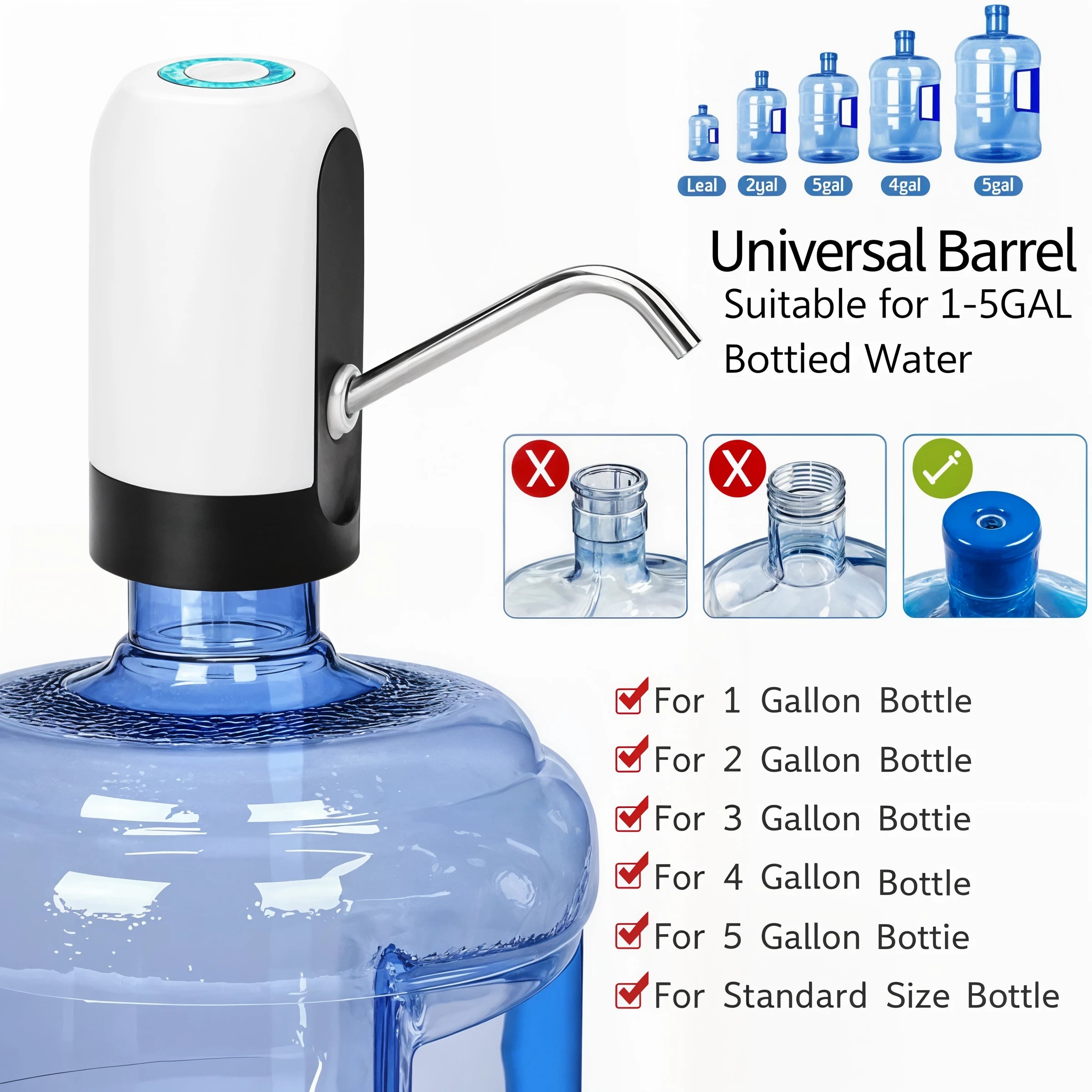 SipSmart - Automatic Water Bottle Pump Dispenser - Dena Home