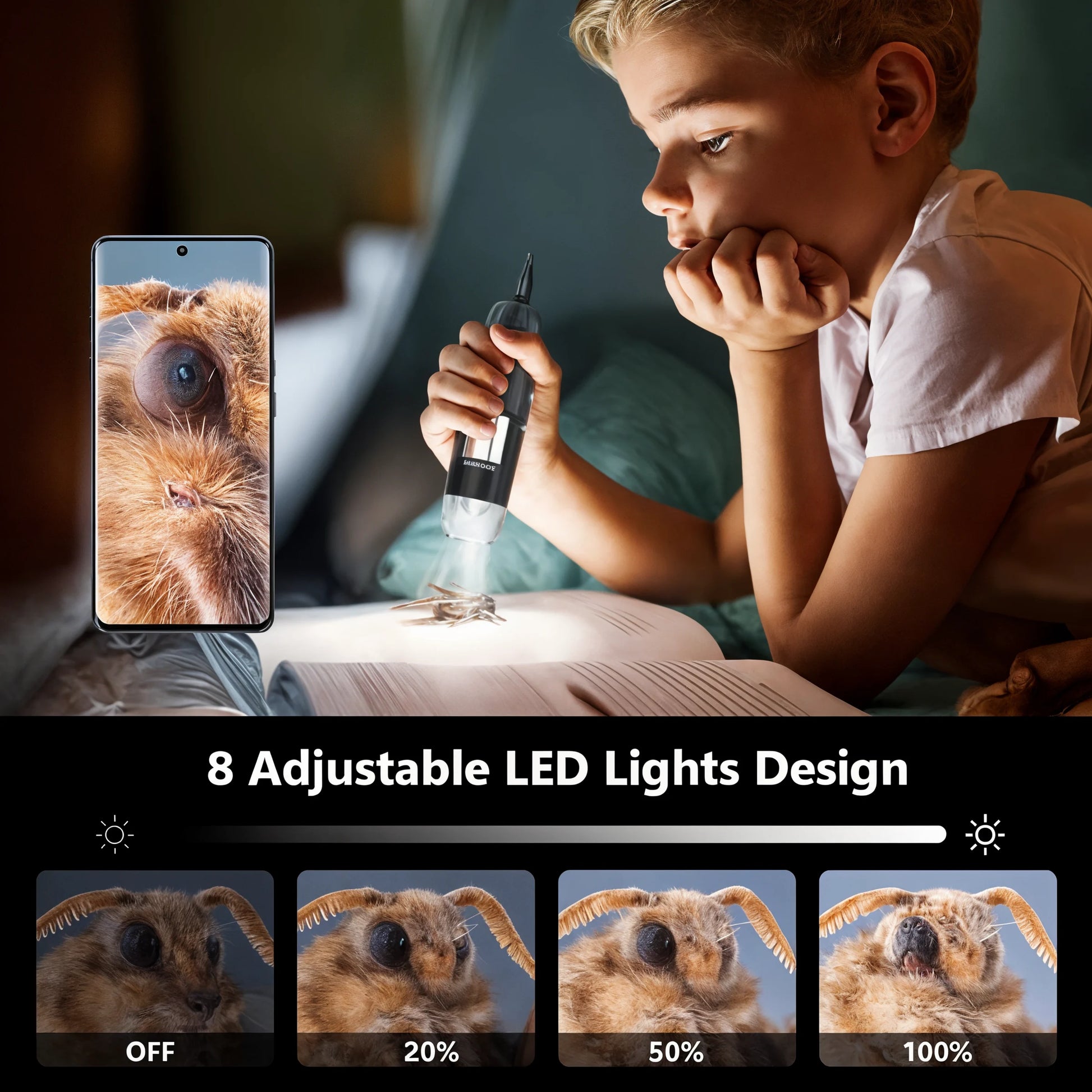 ScopeX - Digital Microscope LED Magnifier - Dena Home