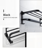 MatteRack - 50CM Matte Black Foldable Towel Rack - Dena Home