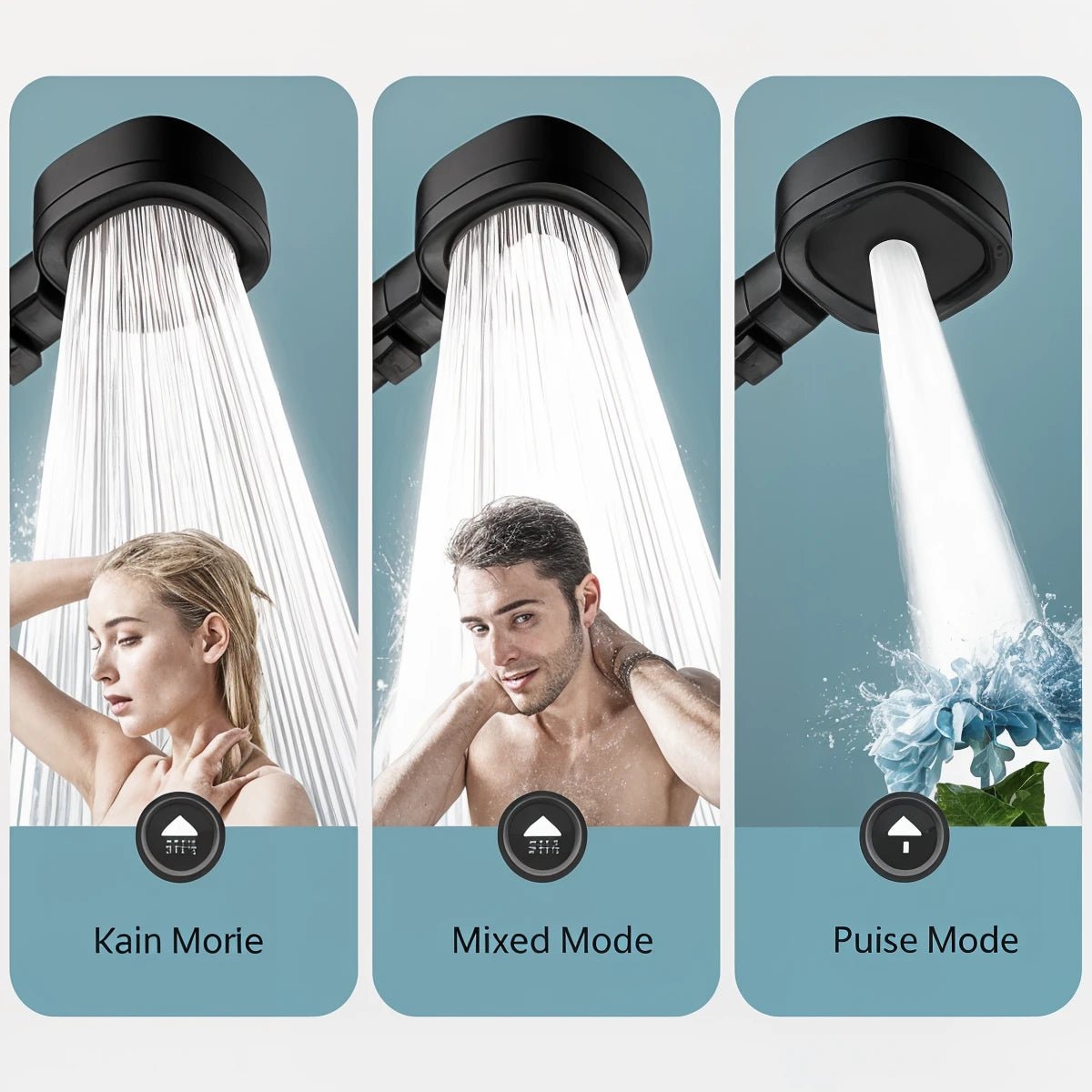 EcoShower - 3 Mode High Pressure Water Saving - Dena Home