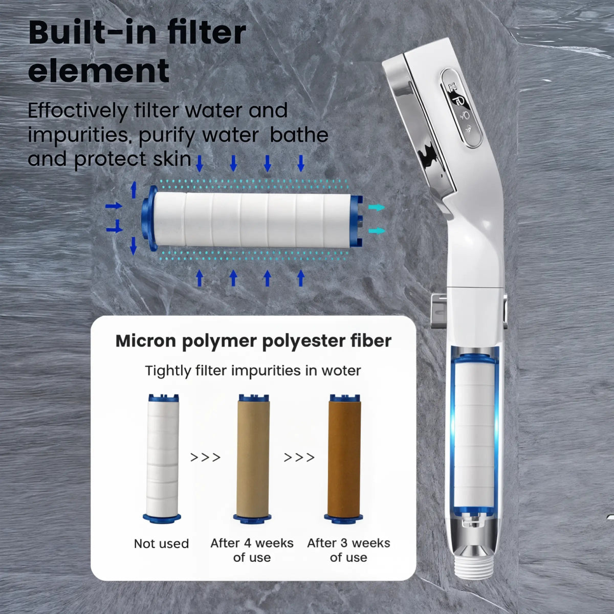 EcoShower - 3 Mode High Pressure Water Saving - Dena Home