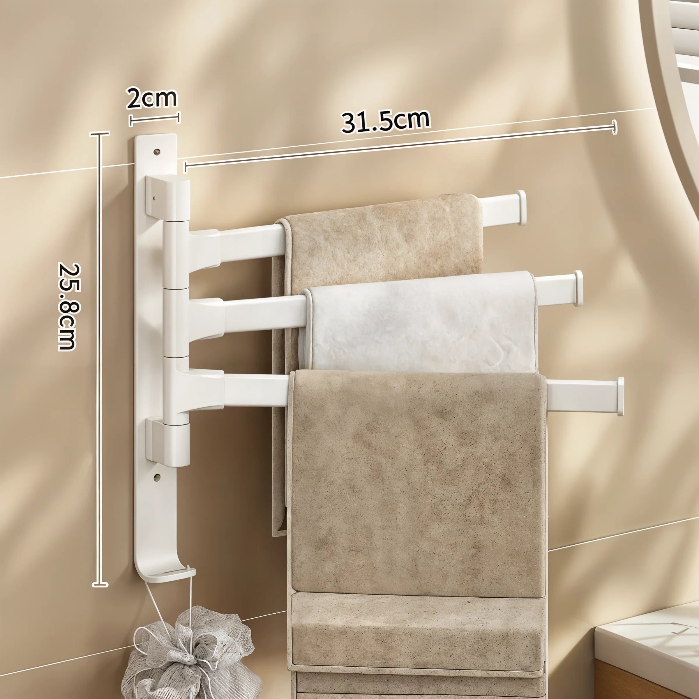 TowelFlex - Aluminium Towel Holder - Dena Home