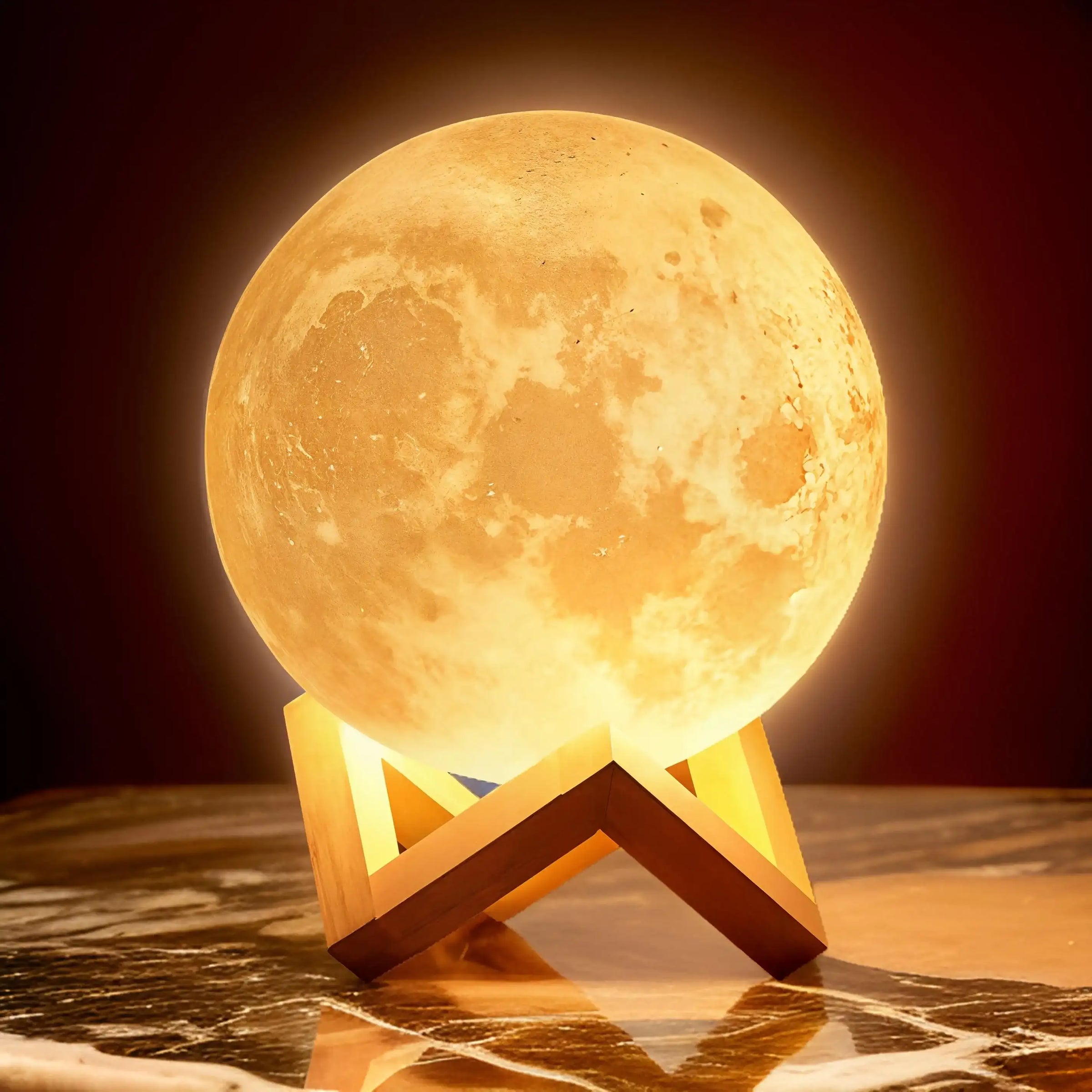 LunaGlow 3D Rechargeable Moon Lamp Night Light - Dena Home