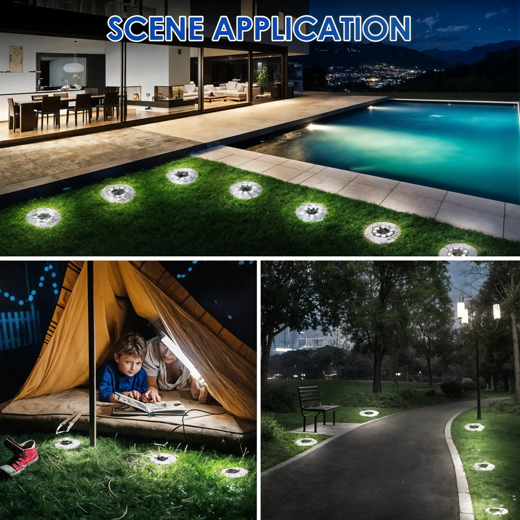 SunSpot - Solar Disk Light & LED Spotlight for Garden - Dena Home