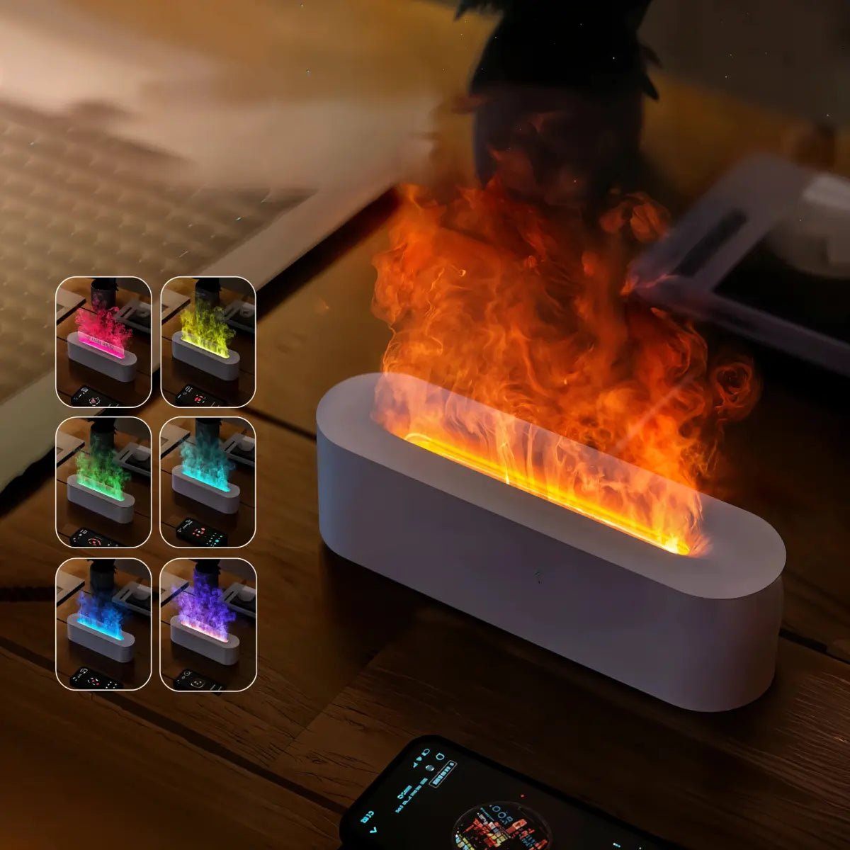 AuraFlame - RGB Aroma Diffuser & Humidifier - Dena Home