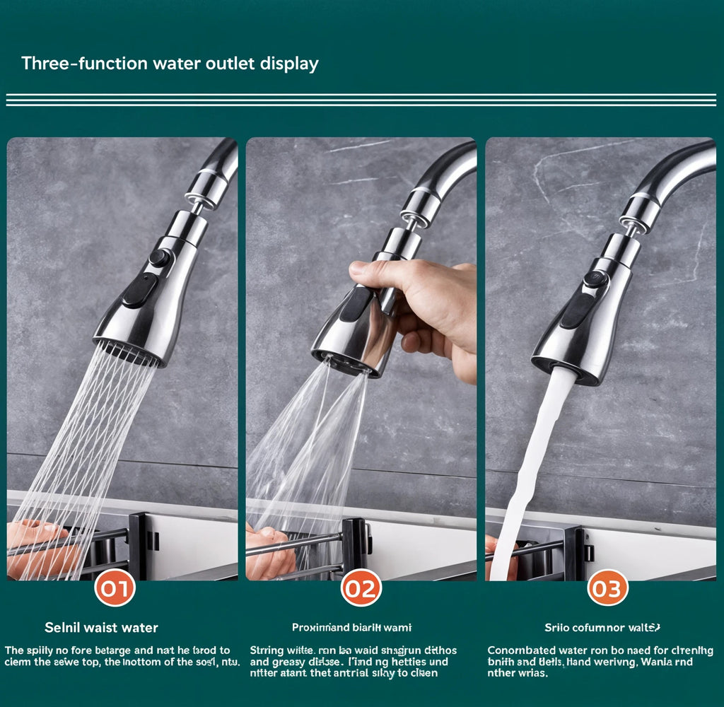 SplashMax - 360° Kitchen 3 - Step Adjustable Tap Extender - Dena Home